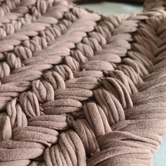 JW ANDERSON Knitted Shopper Tote Bag, Taupe, NWT - Picture 9 of 14